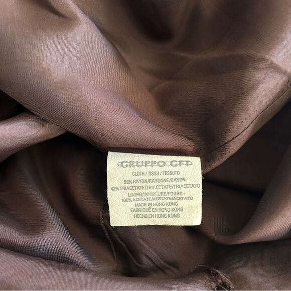 Vintage Emanuel Ungaro Brown Skirt Size 2 Petite Elegant Classic EUC Workwear - Picture 6 of 8